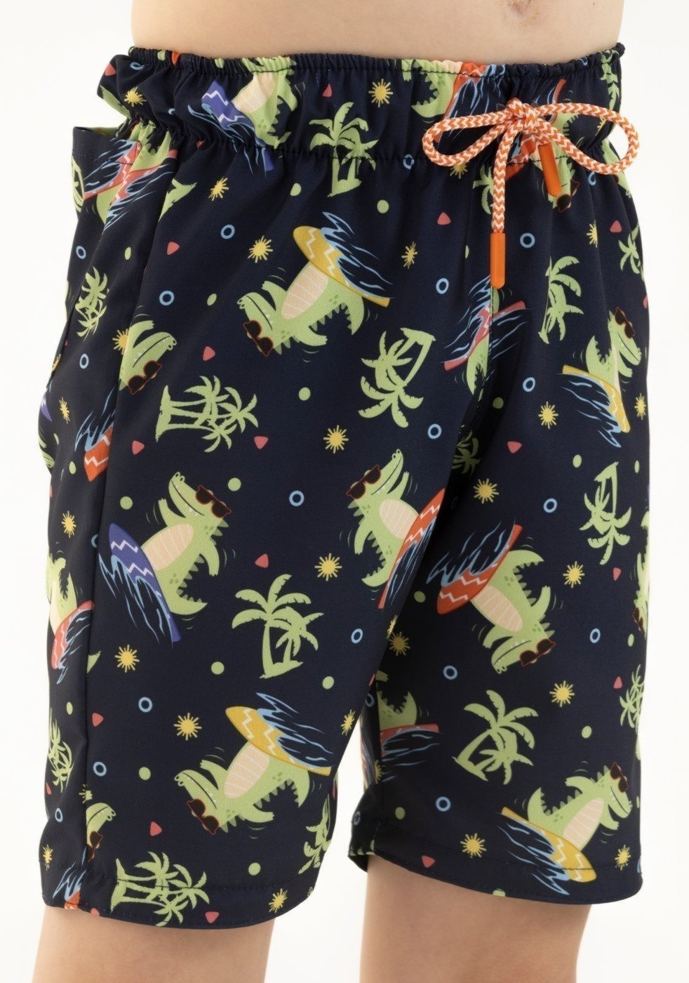 Infantil - Bermuda em Tactel Menino Praia e Banho - Surfista do Pântano