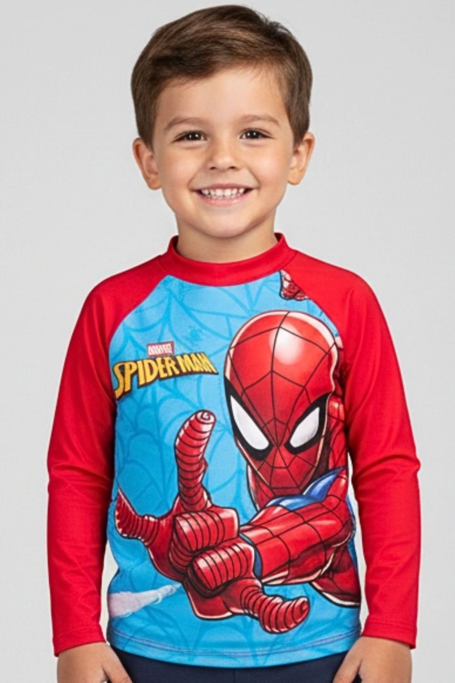 Imagem principal Camiseta Disney Masculina Praia Proteção UV Homem Aranha Marvel vermelho Marvel vermelho
