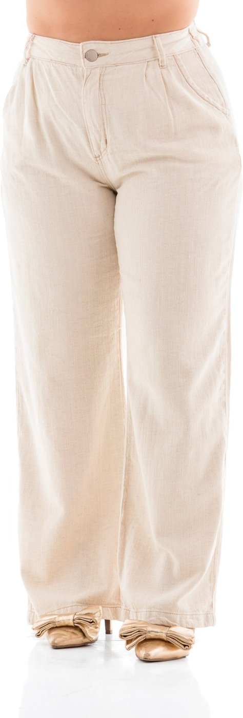 Calça Linho Feminina Arauto Wide Leg Maxskin Eco Fibers