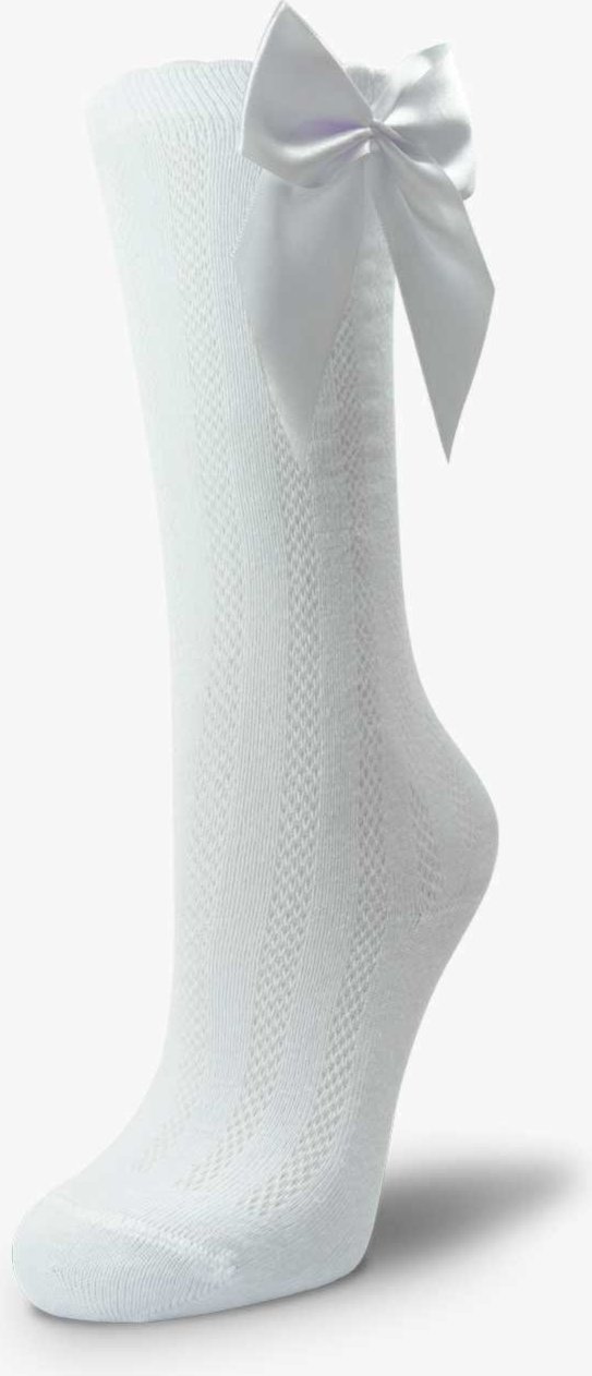 Meia Cano Longo Pópidi Menina Laço Festa