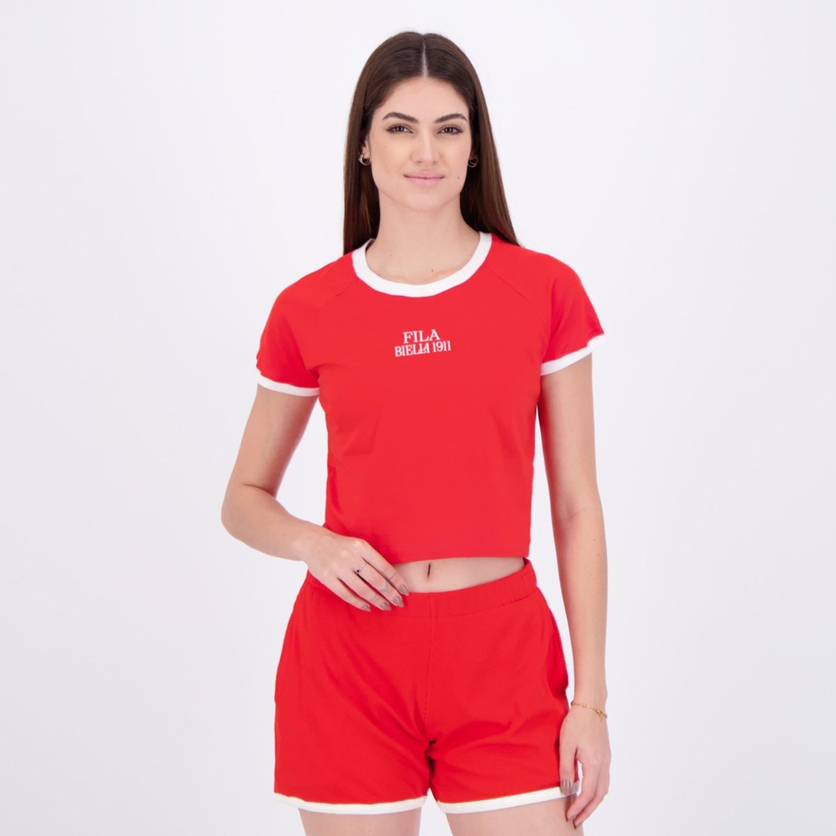 Imagem principal Cropped Fila Slim Letter Feminino vermelho Fila vermelho