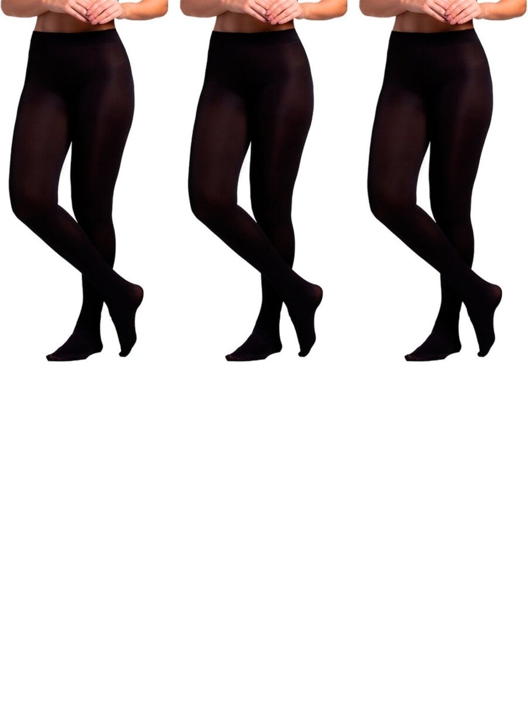 Kit com 3 Meias Calças Fio 80 Opaca Trifil 6352