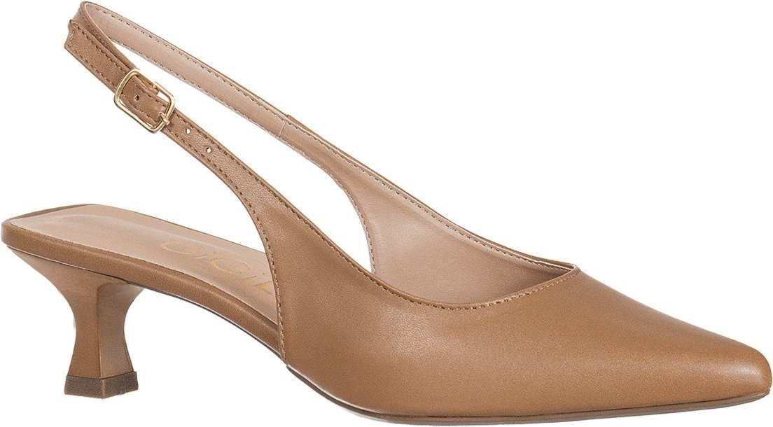 Imagem principal Sapato Scarpin Slingback GiGiL Salto Fino Clássico Cappuccino bege/caramelo Gigil bege/caramelo