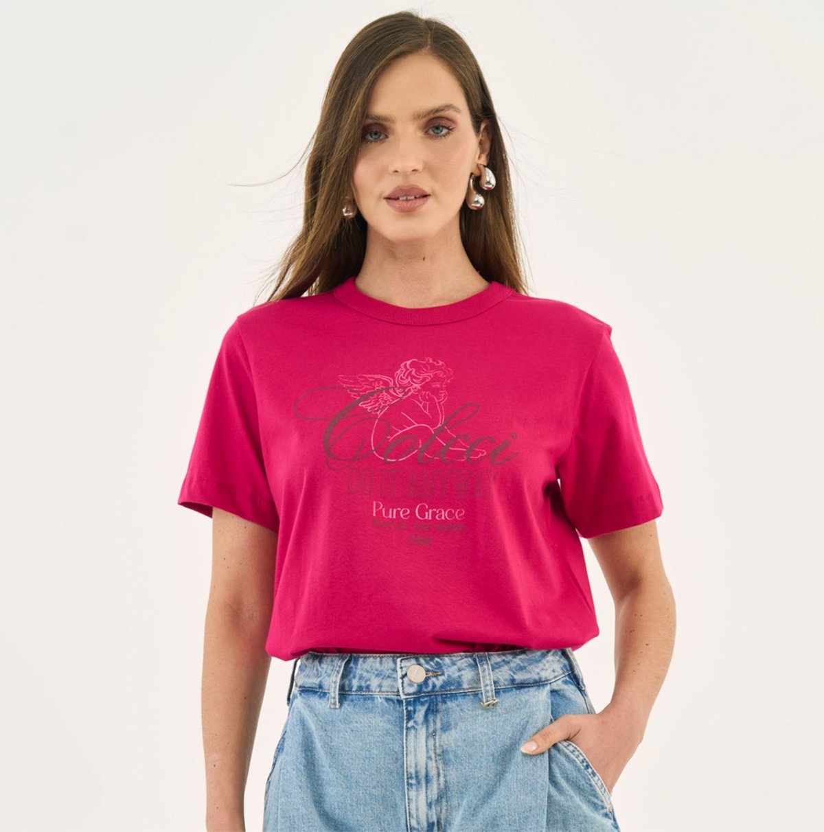 Imagem principal Camiseta Colcci Pure Ou26 Feminino rosa Colcci rosa