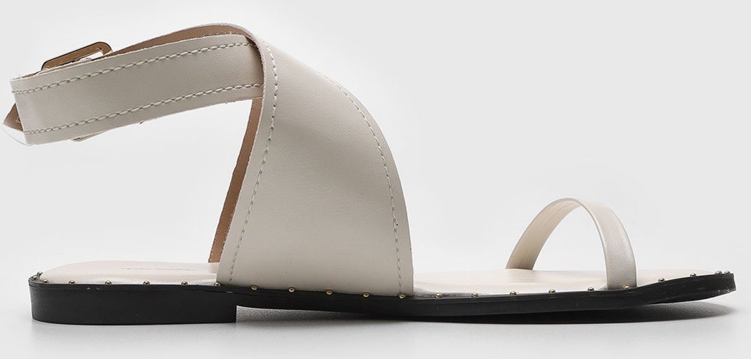 Rasteira Via Mia Transpassada Off-White