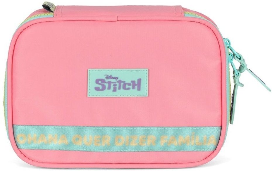 Imagem principal Infantil - Estojo Box Juvenil Médio 100 pens Náilon Stitch Disney Luxcel laranja Luxcel laranja