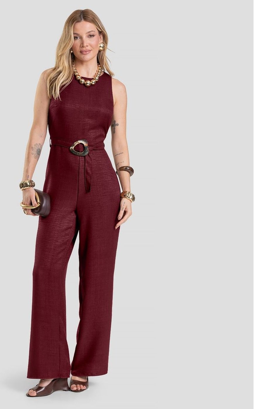 Imagem principal Macacão Longo Feminino Dianna vermelho Dianna vermelho