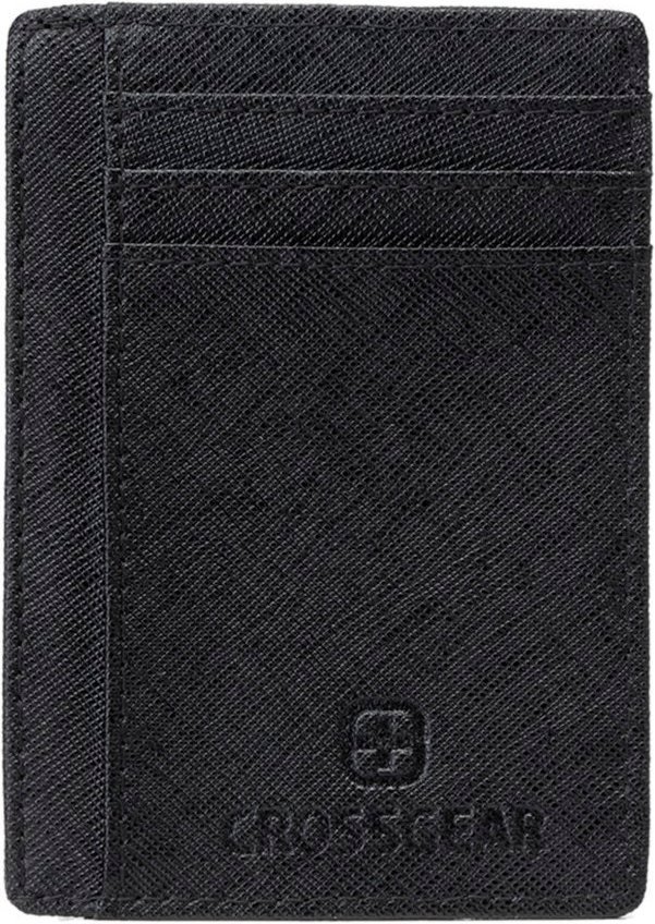 Imagem principal Porta Cartão Crossgear Ultra Slim Compacto Moderno preto Crossgear preto
