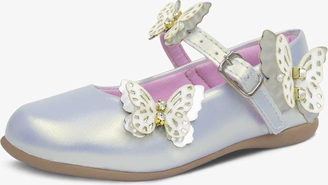 Imagem principal Infantil - Sapatilha Pópidi Jardim Encantado Borboletas prata Pópidí prata