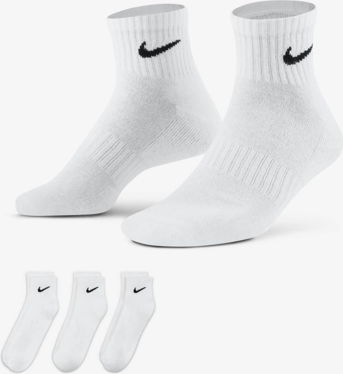 Meia Nike Everyday Cushion Quarter 3 pares