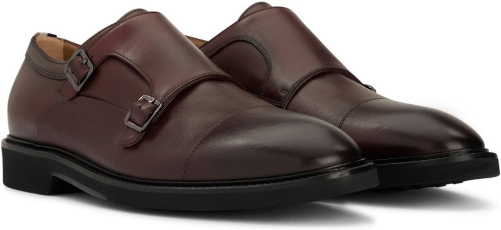 Imagem principal Sapatos Monk Duplo De Couro Com Palmilha Acolchoada Boss marrom Boss marrom