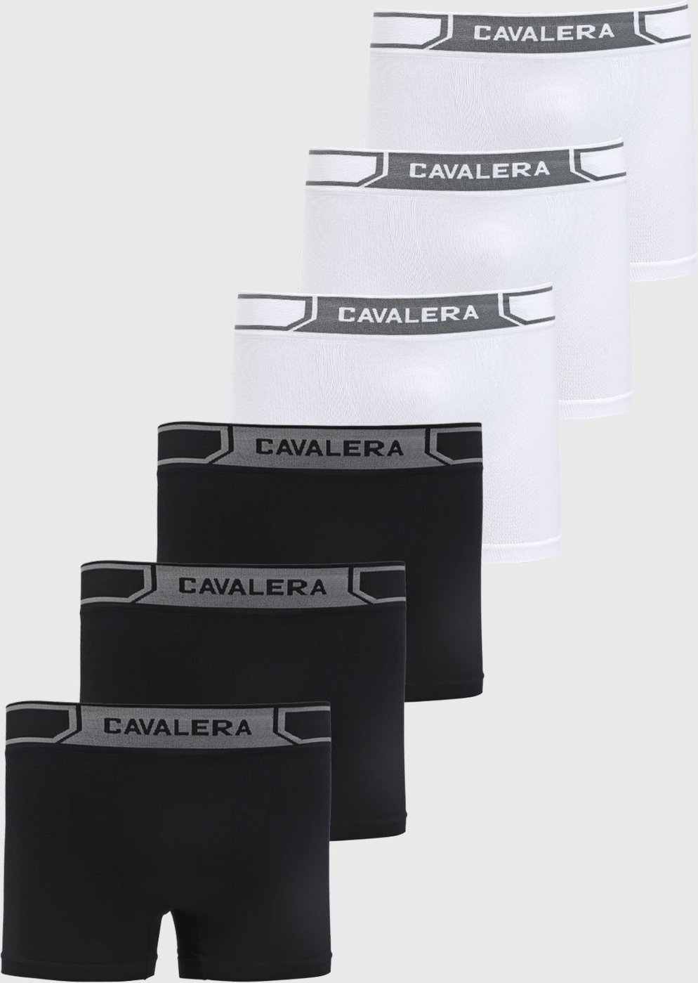 Kit 6 Cuecas Masculina Cavalera Boxer Sem Costura Preta