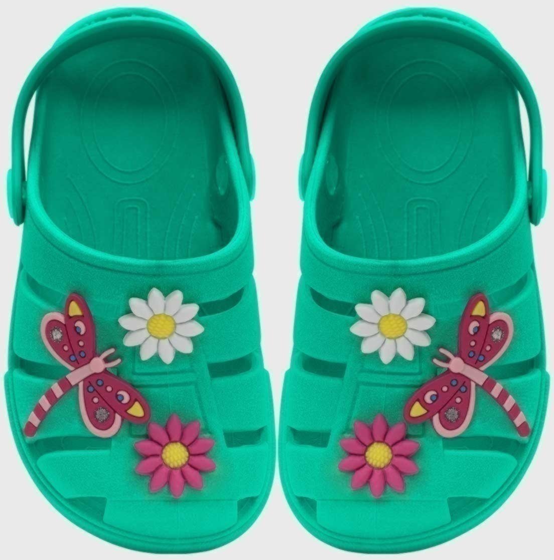 Infantil - Sandalia Babuche Popidi Menina Libelula e Flores