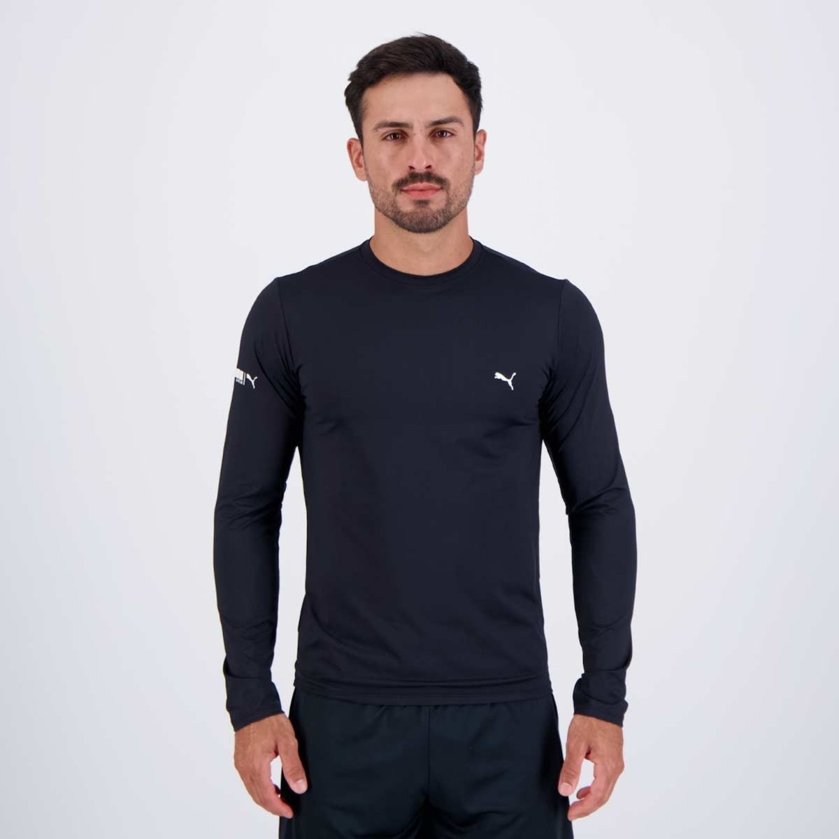 Imagem principal Camiseta Puma Manga Longa UV50+ Preta preto Puma preto