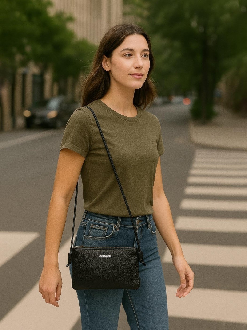 Imagem principal Bolsa de Couro Griffazzi Preta preto preto