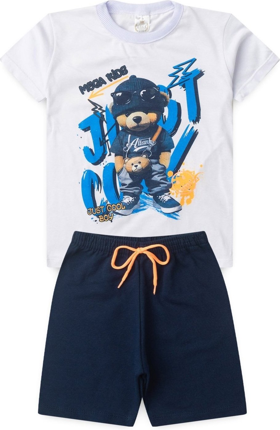 Imagem principal Infantil - Conjunto Verão Masculino Just Cool Boy Mega - Branco Mega Kids unico Mega Kids unico