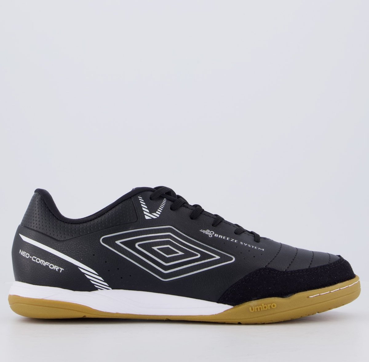Chuteira Umbro Neo-Comfort Futsal Preta e Prata