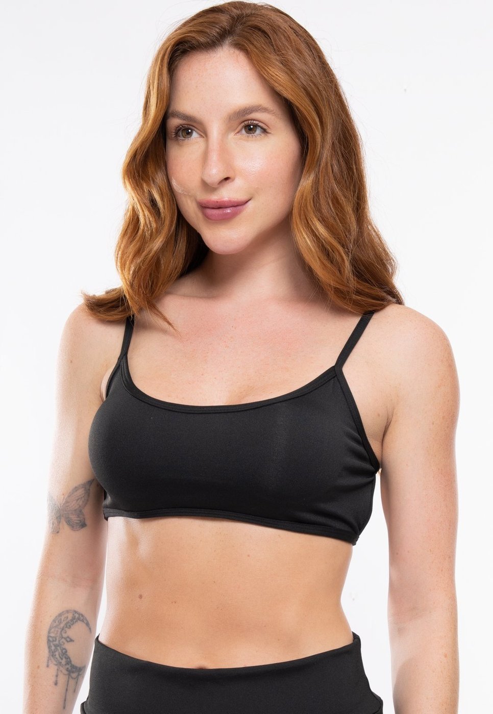 Top Faixa Bravaa Store Costa Nua Frente Única Gringa Academia Alça Fina Blogueira 124 Preto