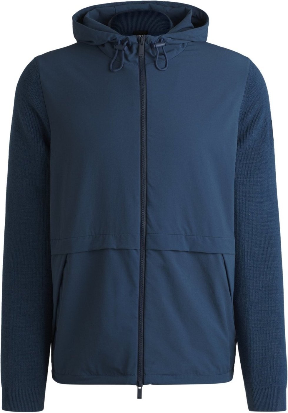 Imagem principal Casaco Softshell Com Detalhes De Malha EEGG Boss azul Boss azul