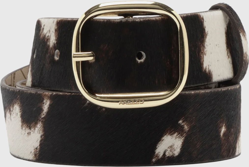 Cinto Feminino Arezzo Pelo Animal Print