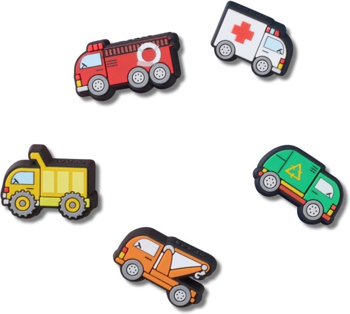 Infantil - Jibbitz™ Caminhões de Trabalho Pequenos Pack com 5 Peças