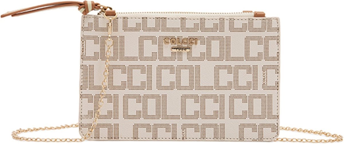 Bolsa Crossbody Colcci Monograma Pr25a Off White Feminino