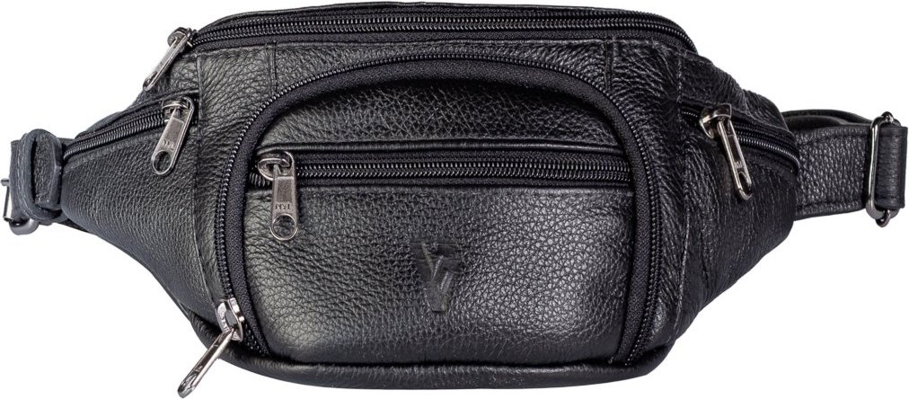 Imagem principal Pochete masculina de couro floater David Vira Vento preto Vira Vento preto