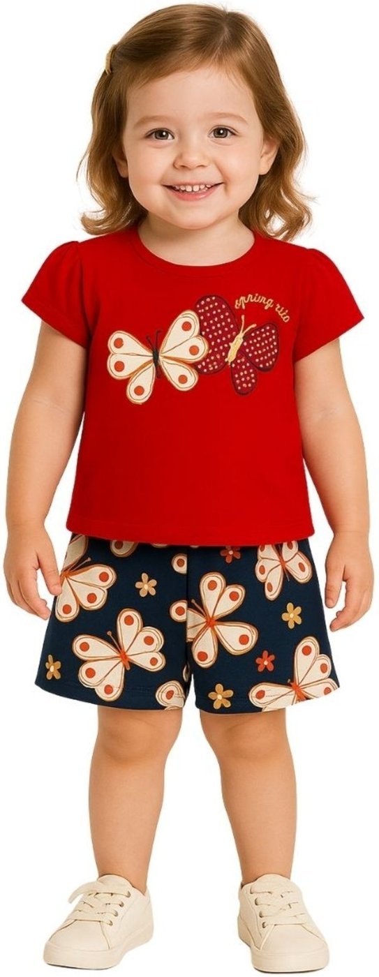 Infantil - Conjunto 2pçs Manga Curta Kyly Borboletas