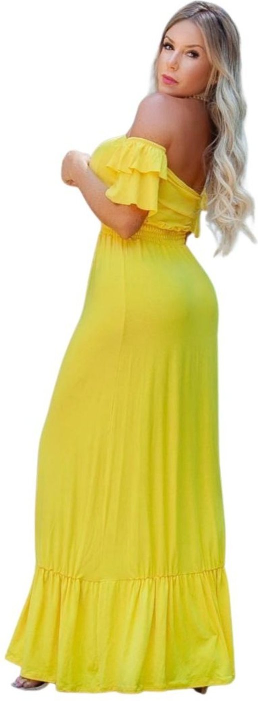 Vestido Longo Ciganinha Com Bojo