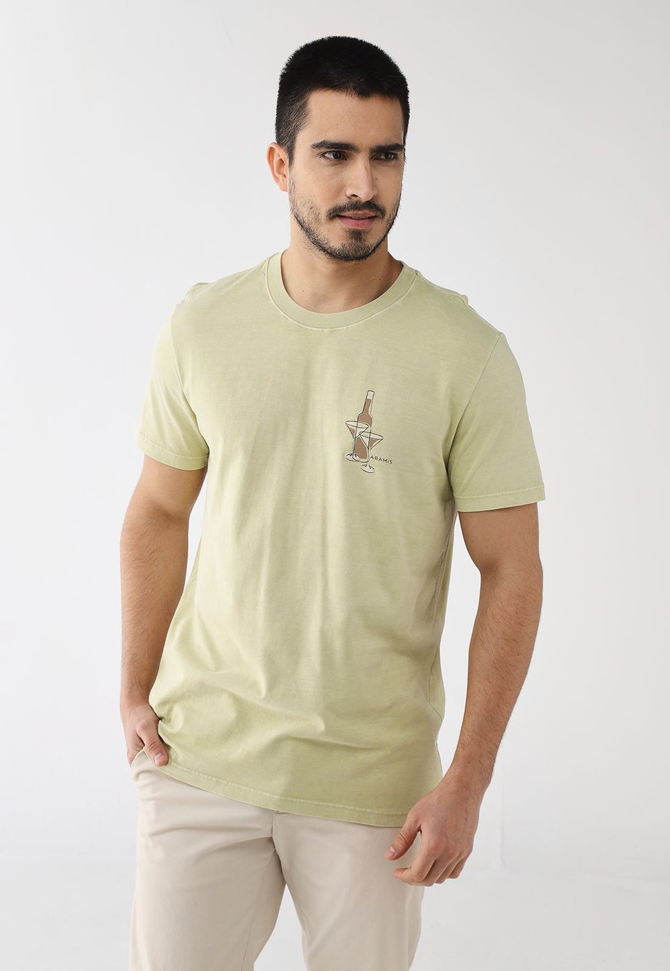 Imagem principal Camiseta Masculina Aramis Estampa Coquetéis verde Aramis verde