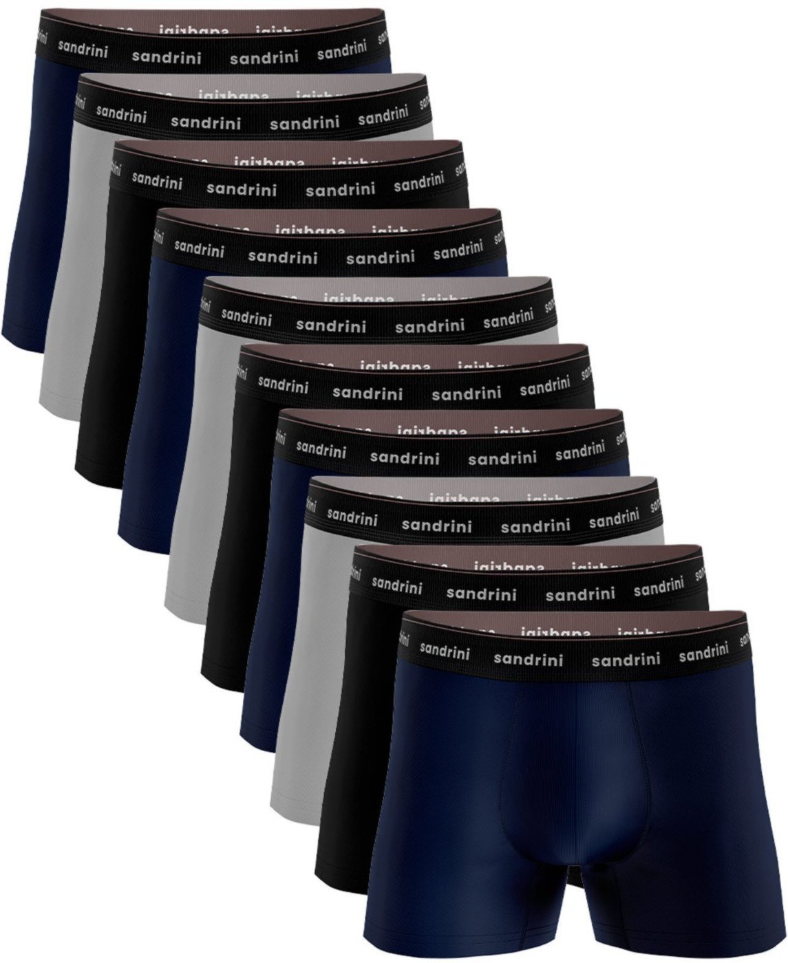 Imagem principal Kit 10 Cuecas Boxer Sandrini Masculinas Algodão Conforto multicolorido Sandrini multicolorido