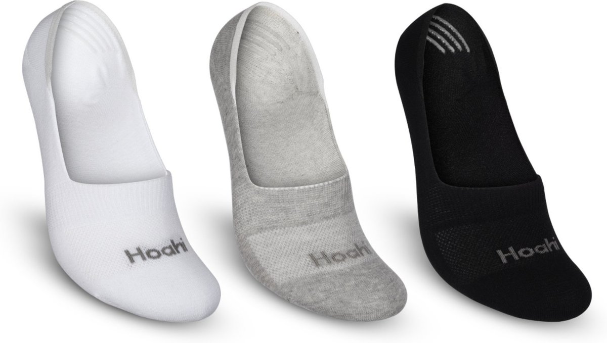 Kit 3 Pares Meia Sapatilha Algodão Invisível com Silicone Hoahi Unissex