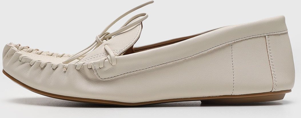 Mocassim Feminino Vizzano Laço Detalhe Off-White