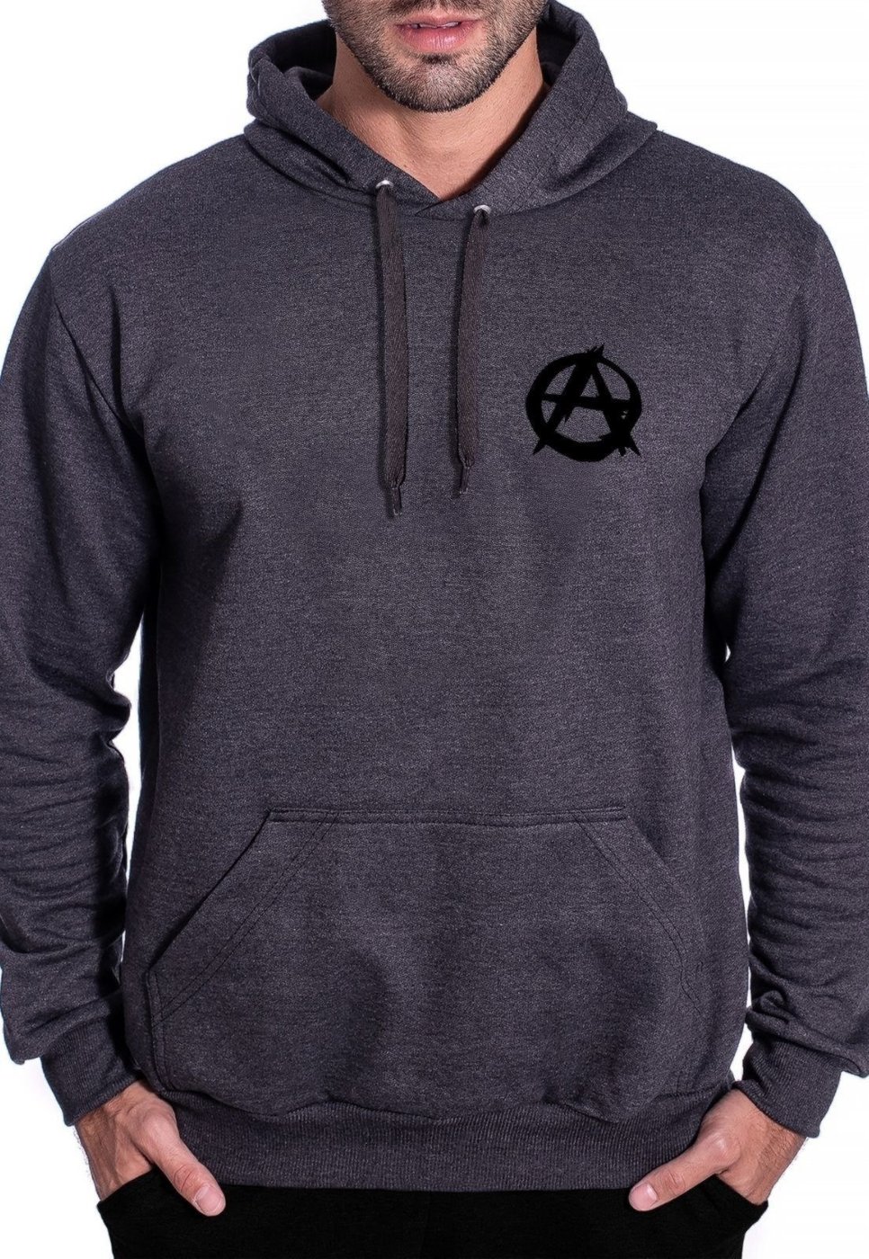 Imagem principal Blusa de Frio Moletom Flanelado Benellys Anarchy Joggers Canguru Chumbo grafite Benellys grafite