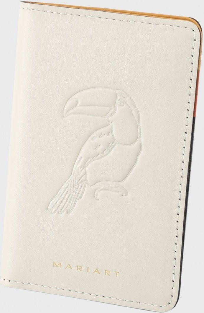 Carteira Couro Mariart Flora Branco Tucano