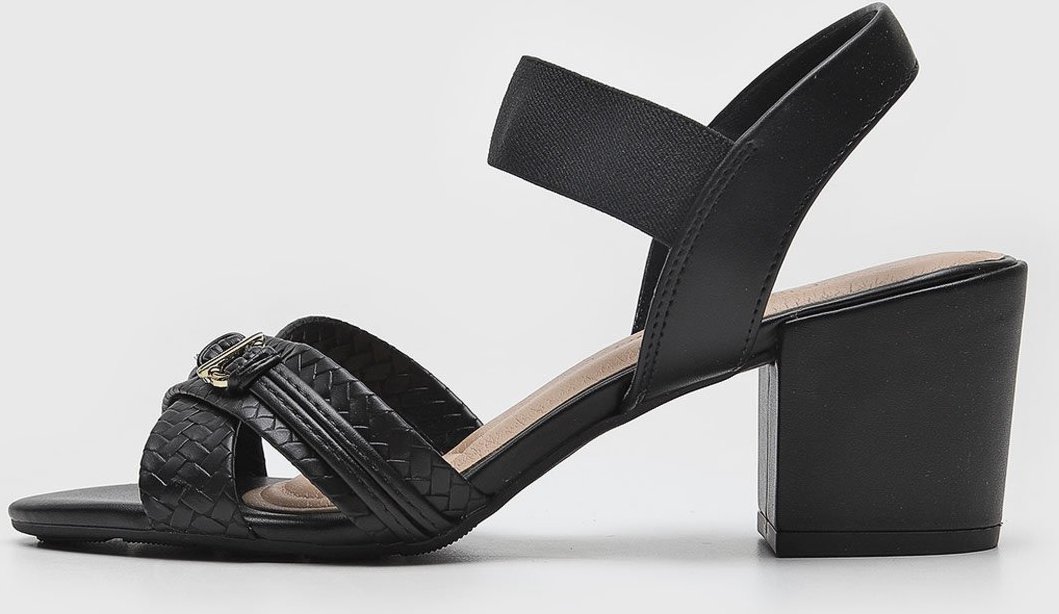 Sandália Modare Tira Texturizada Preta