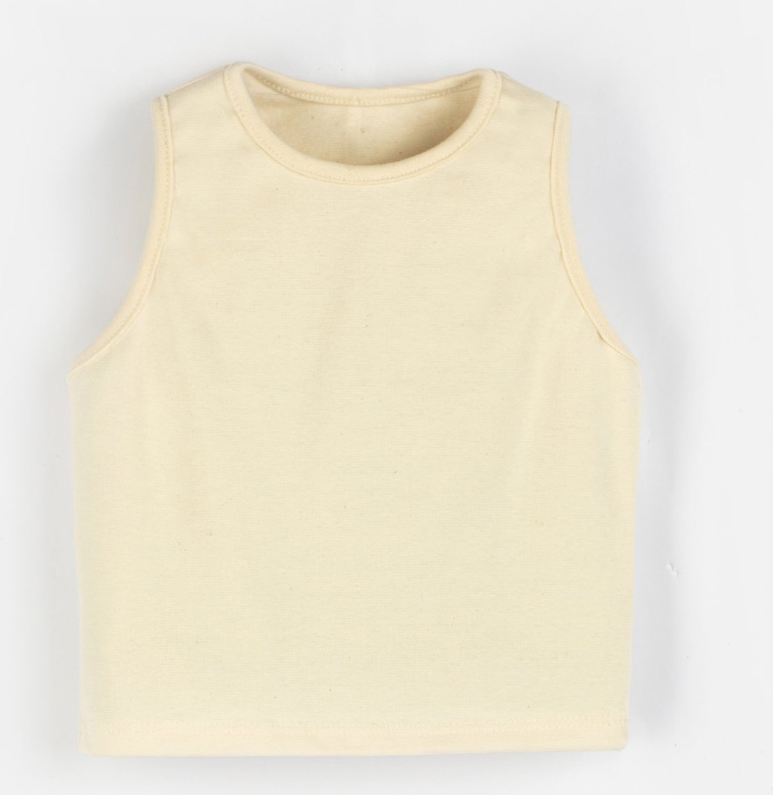 Imagem principal Infantil - Regata Bugbee Menina Canelada Gola Redonda em Malha de Algodão Claro New Off bege Bugbee bege