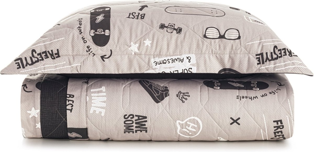 Imagem principal Kit Colcha 200 Fios Karsten Skate cinza Karsten cinza