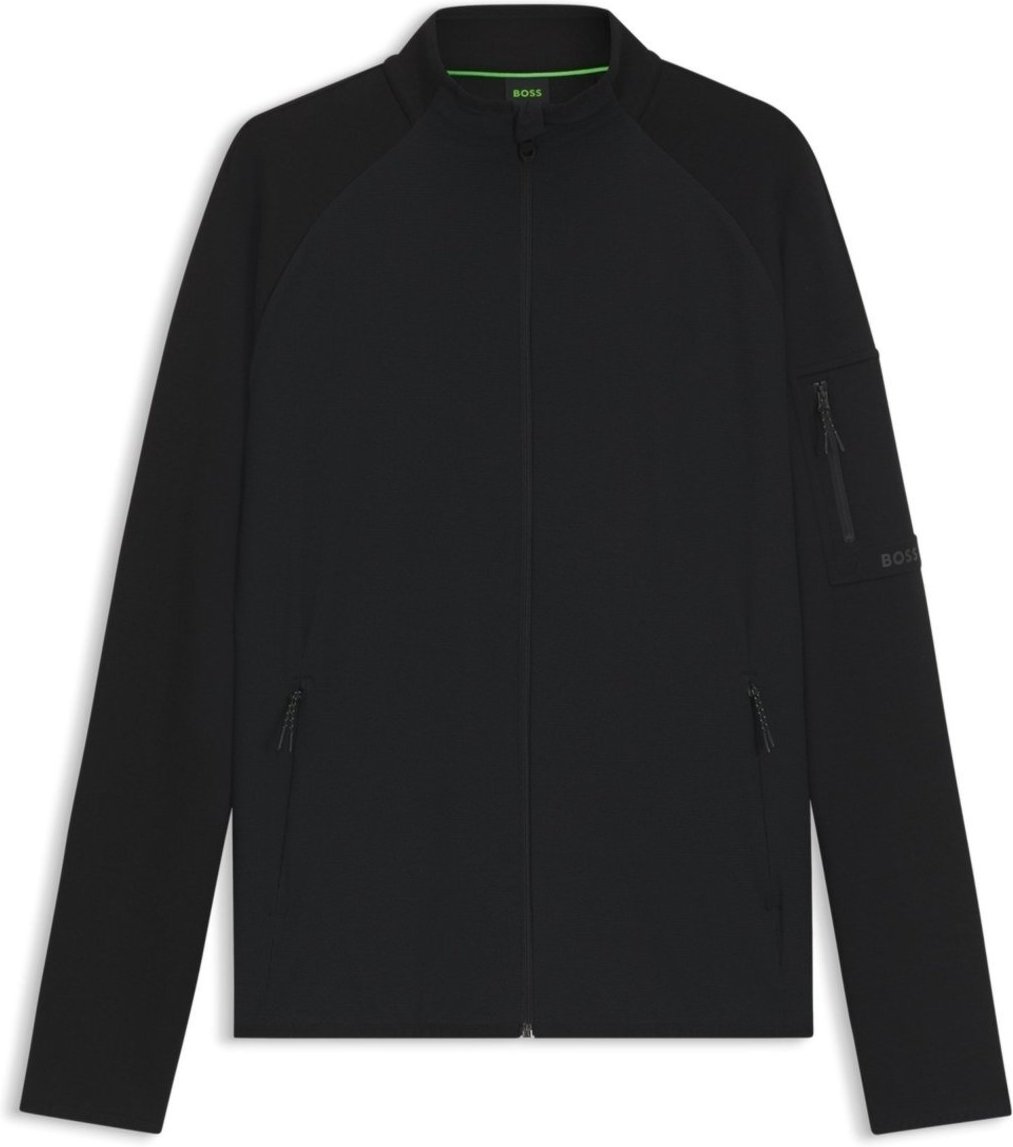 Imagem principal Moletom Com Fecho De Ajuste Regular Com Detalhes Decorativos Boss preto Boss preto