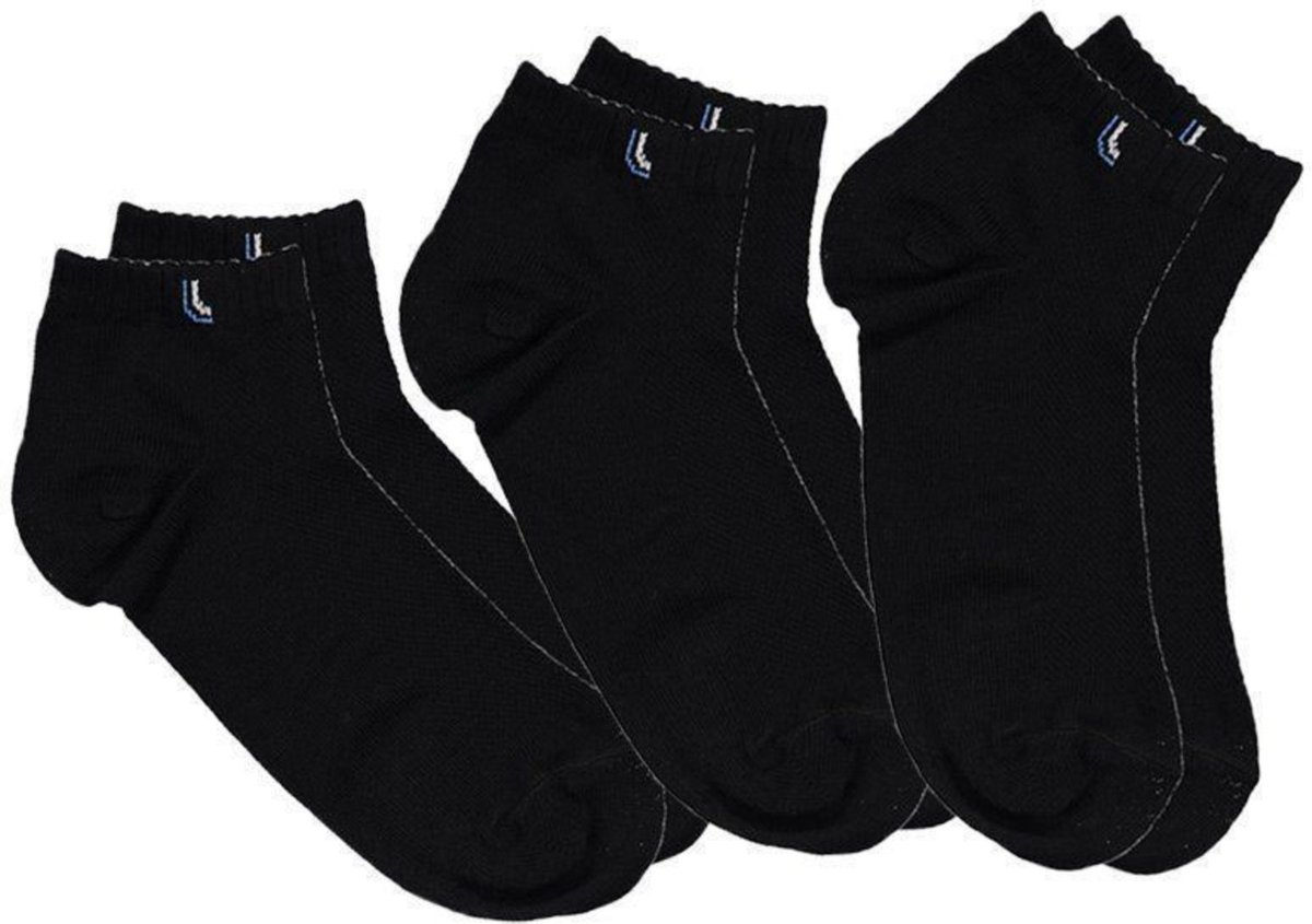 Kit Meia Lupo Walk Cano Curto 3 Pares Preta