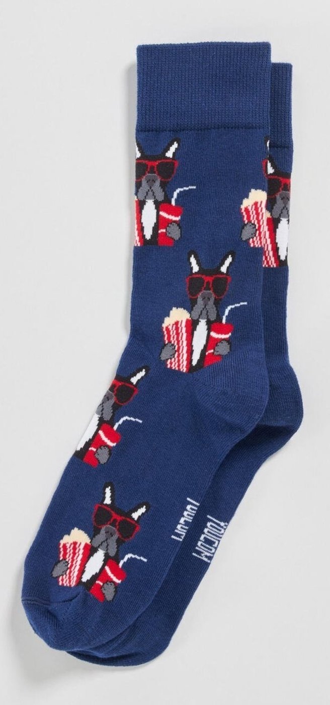 Meia Marinho Bulldog Cinema