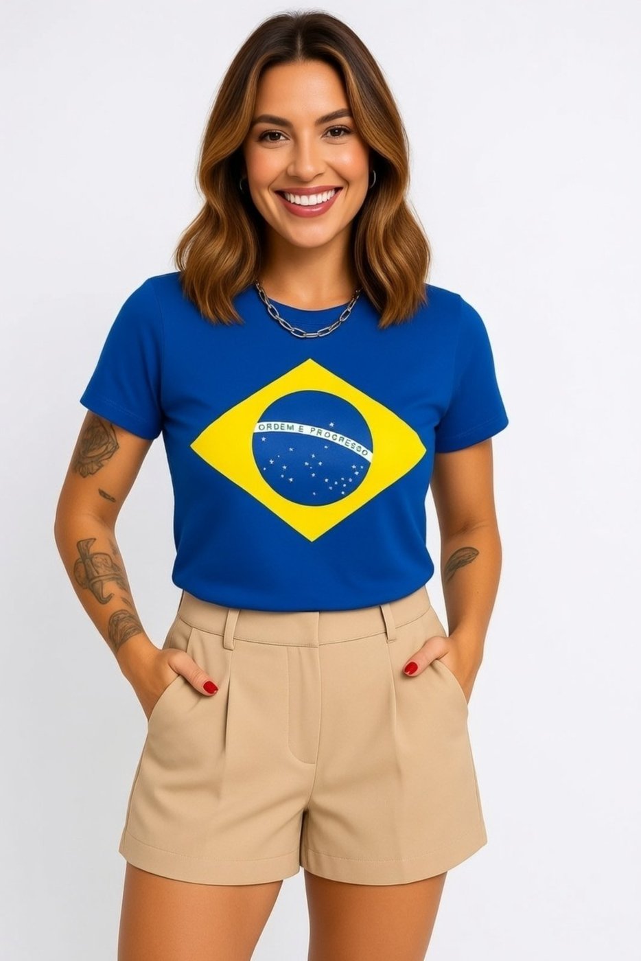 Imagem principal Camiseta D Bell Outlet Fashion Bandeira Do Brasil azul D BELL OUTLET FASHION azul