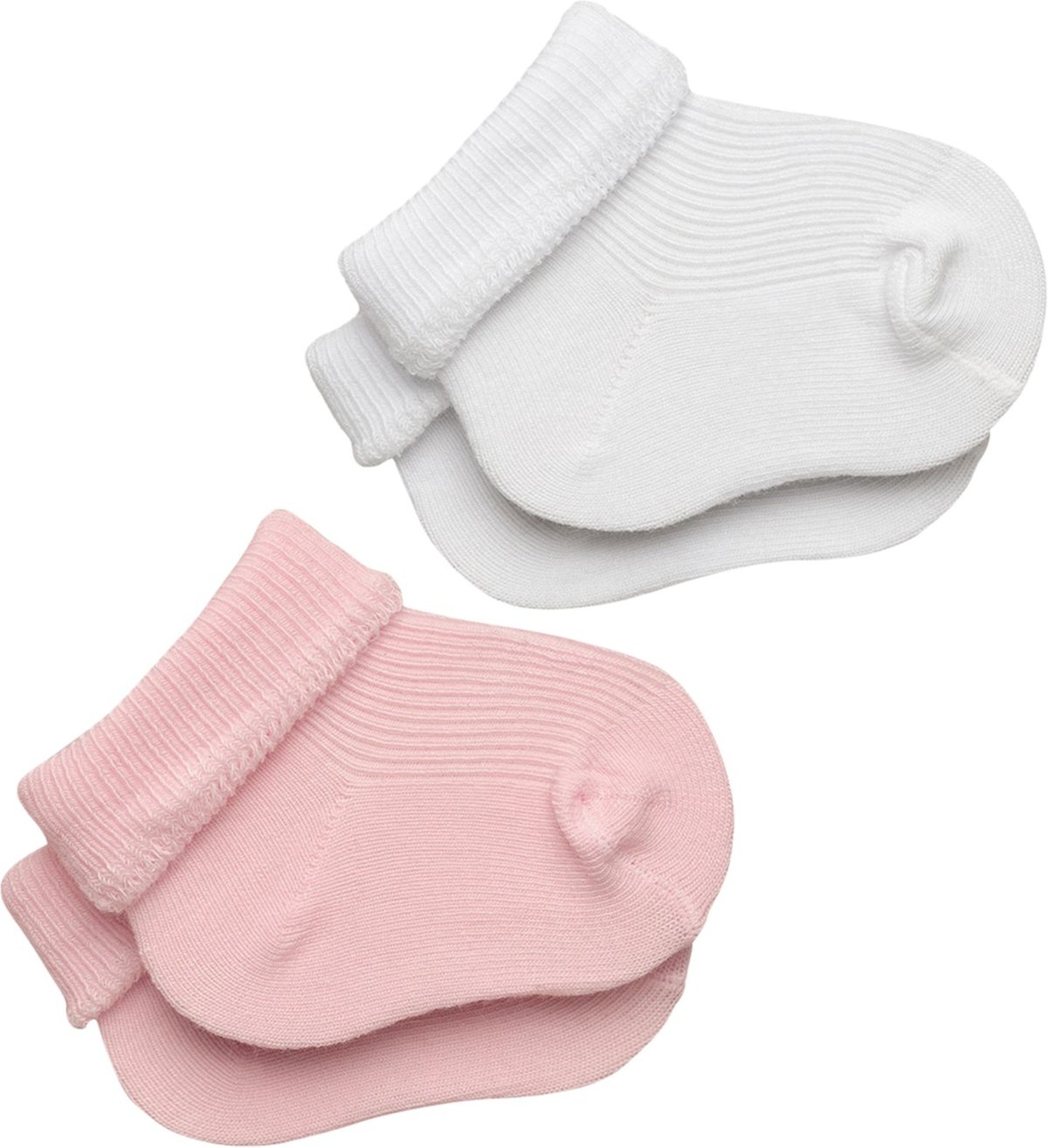 Kit 2 Meia Cano Médio Lupo Baby Punho Soft 02002 Rosa