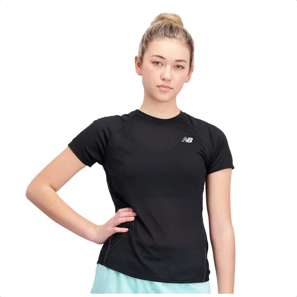 Imagem principal Camiseta New Balance Impact Run Feminina preto New Balance preto