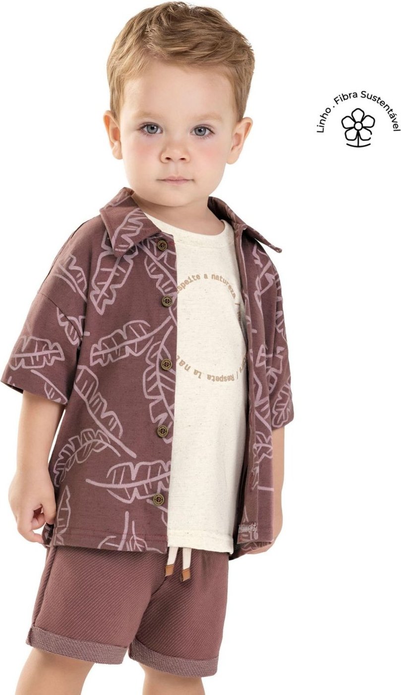 Imagem principal Infantil - Conjunto Menino Social Tropical Colorittá marrom Colorittá marrom