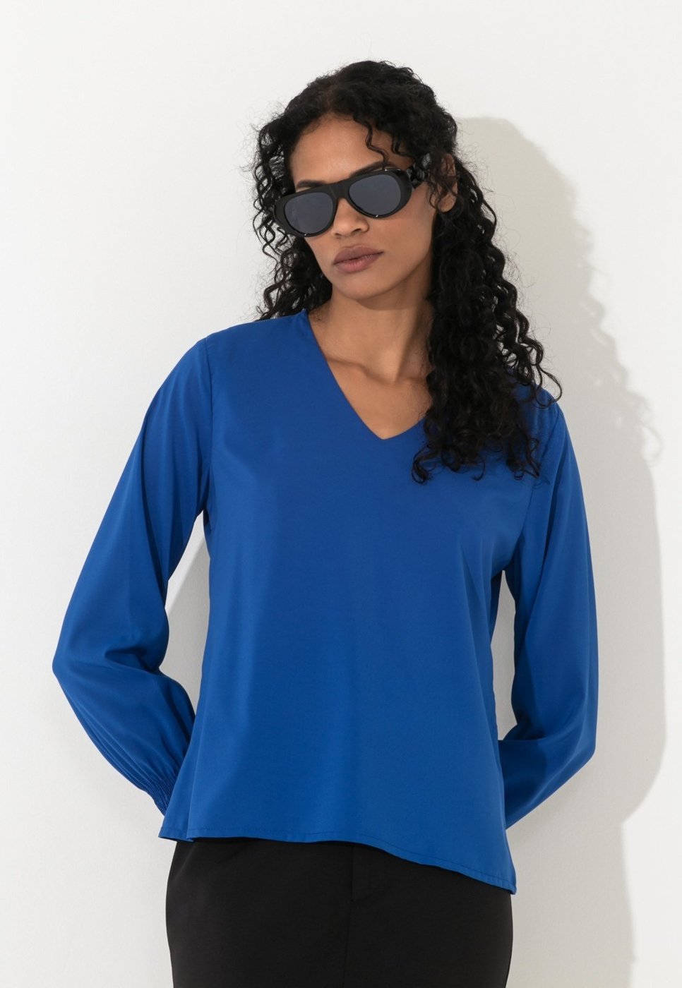 Imagem principal Blusa Traymon Manga Longa Com Lastex Bic azul Traymon azul