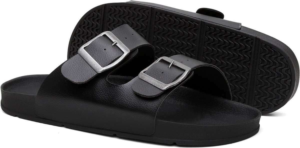 Chinela Casual Unissex A. Andrade Flat Rasteira Duas Fivelas Ajustáveis Conforto Versátil