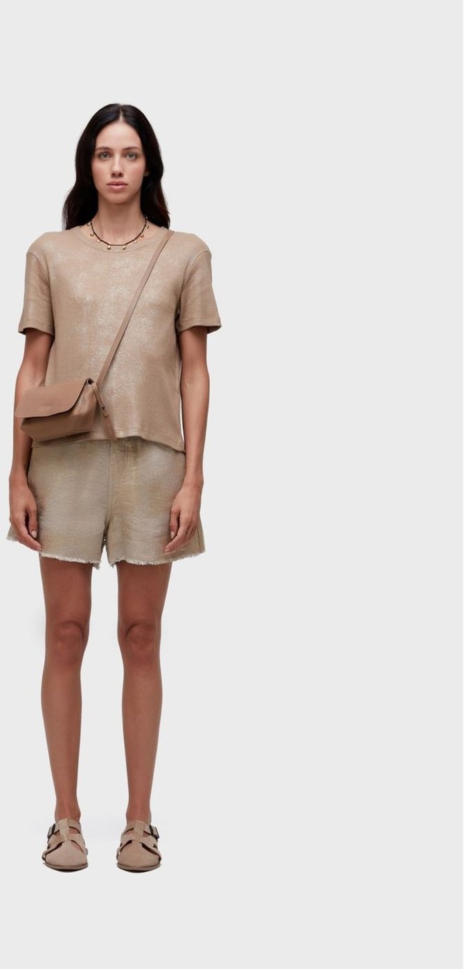 Imagem principal Short over juta gold Osklen dourado gold Osklen dourado gold