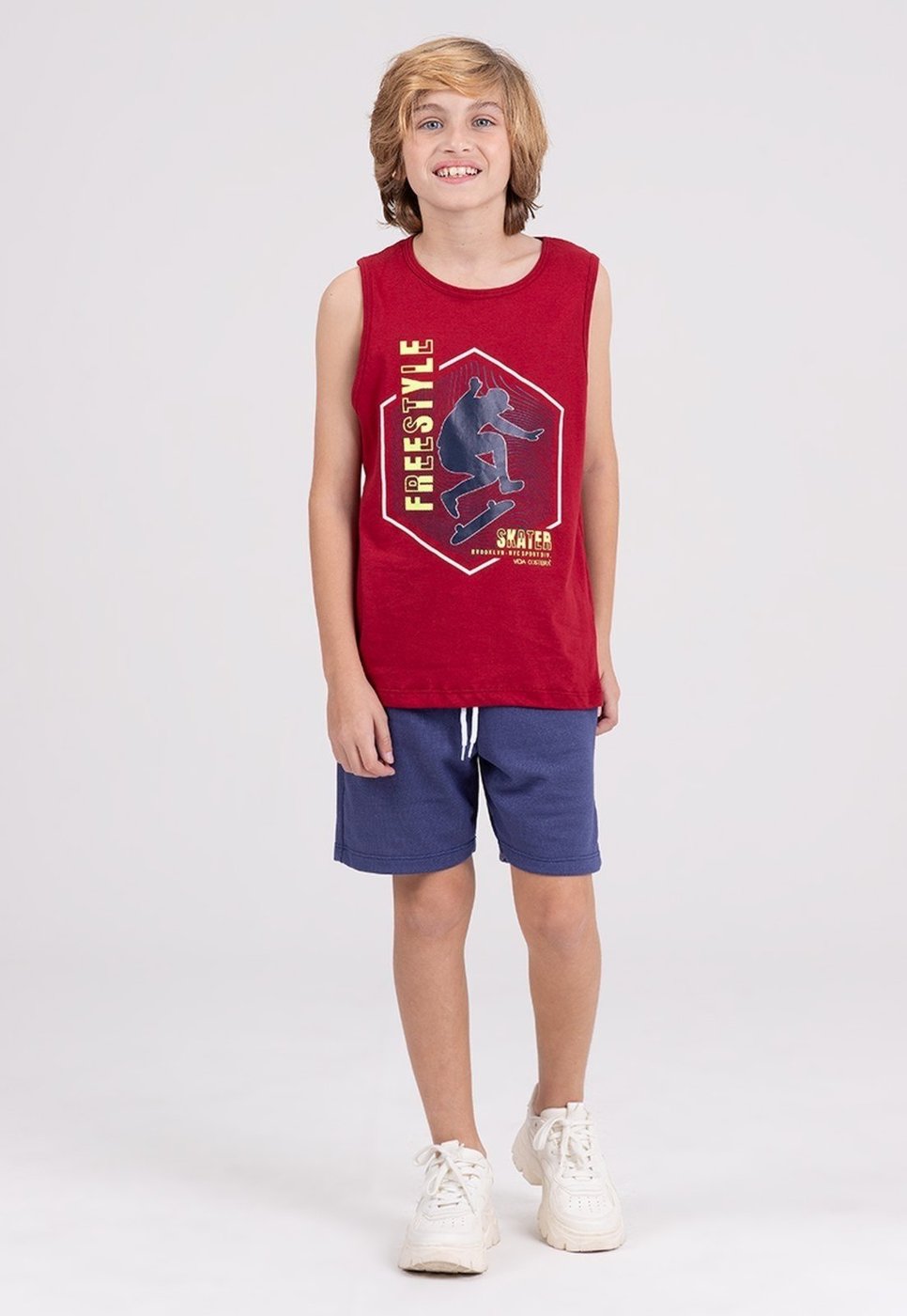 Imagem principal Infantil - Conjunto Regata Freestyle Bordo VIDA COSTEIRA VIDA COSTEIRA bordô