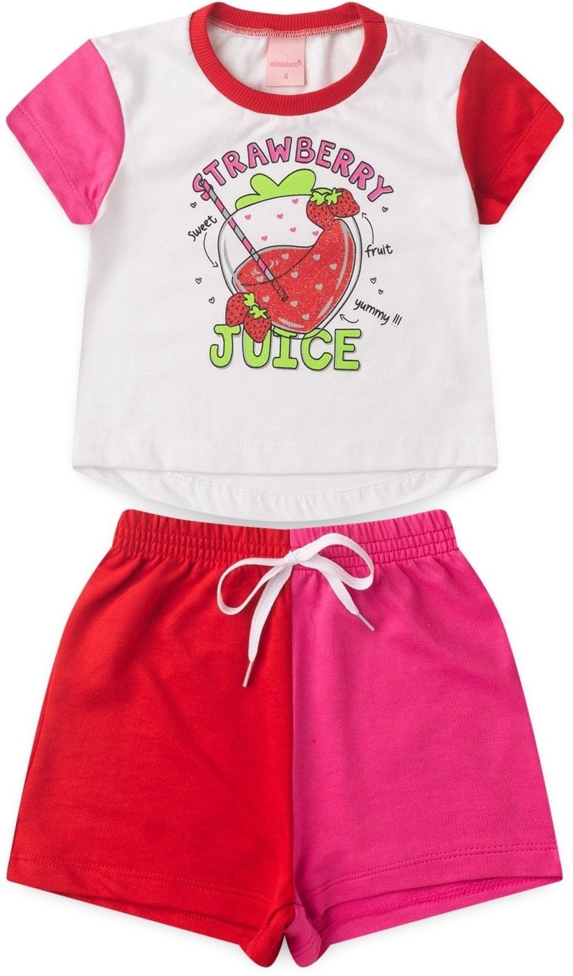 Imagem principal Infantil - Conjunto Platinum Copinho De Morango Miniature Kids branco Miniature Kids branco